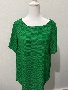 Banana Republic Green Geometric Print Blouse – Women’s Size M